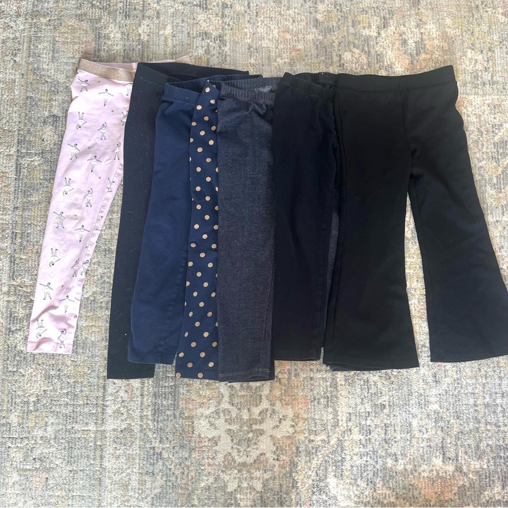 BUNDLE OF 7 Girls leggings Size 5